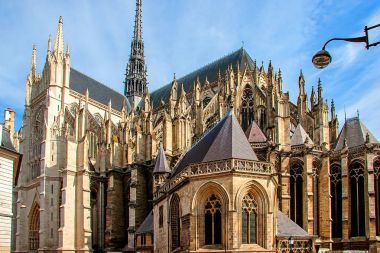 Amiens Cathedral. French Gothic architecture clipart
