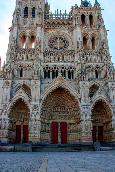 アミアン大聖堂。フランスのゴシック様式建築 — ストック写真