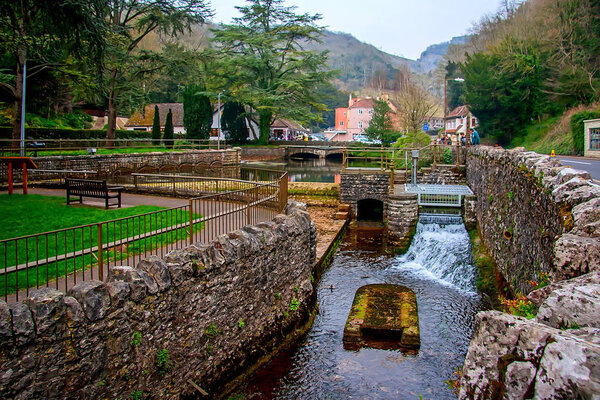 Cheddar village, Somerset, UK