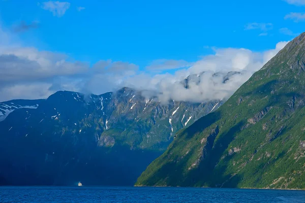 Geiranger fjord，挪威 — 图库照片