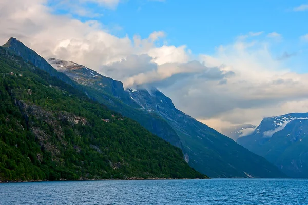 Geiranger fjord，挪威 — 图库照片