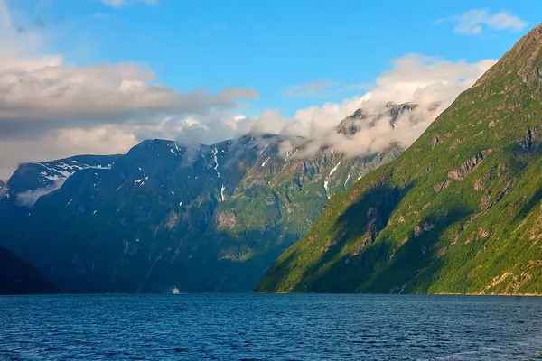 Geiranger fjord，挪威 — 图库照片