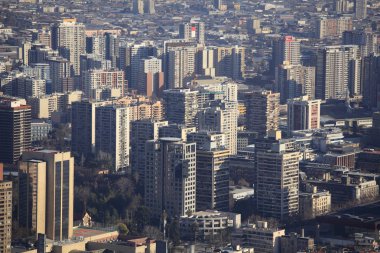 Santiago'nın şehir merkezinde, Şili
