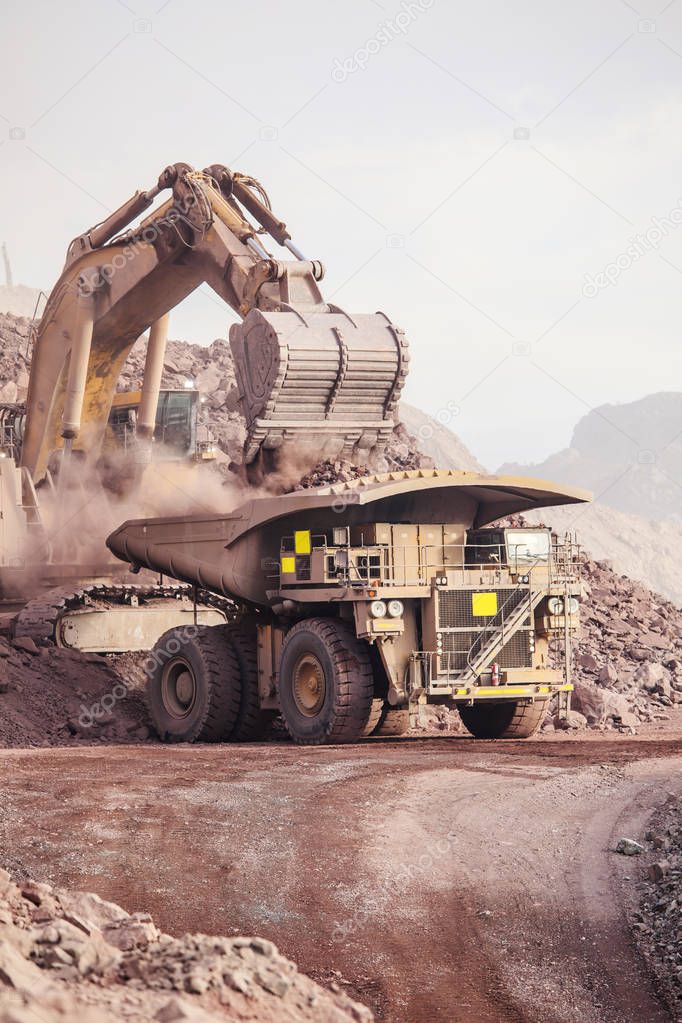 Huge Excavator. Mining