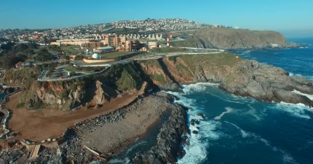 Valparaiso 's Aereal View, Chile — Stok Video