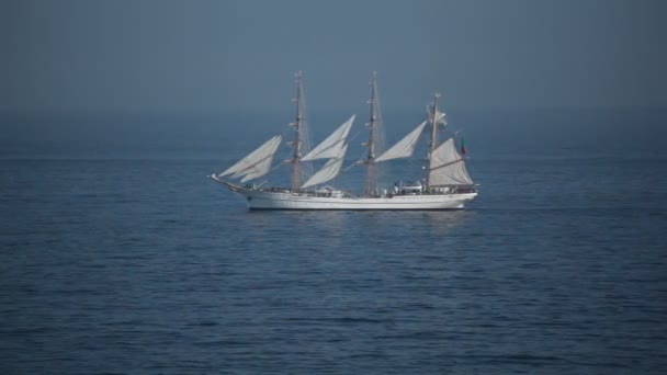 Old Ship on Valparaiso — Stock Video