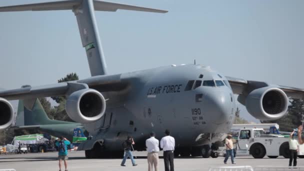 C-17 Globemaster Transporte militar — Vídeo de stock