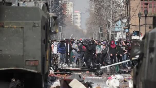 Protesta estudiantil en Chile — Vídeos de Stock