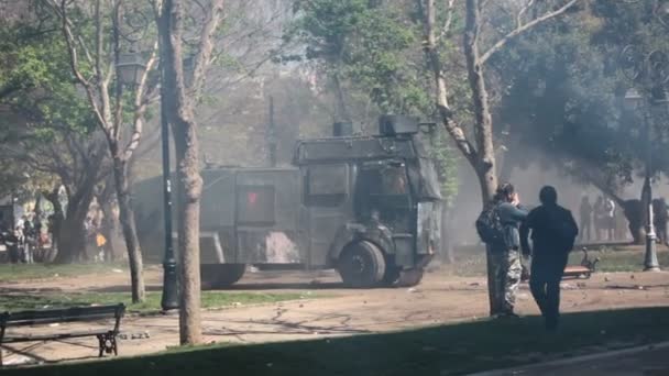 Studentenprotest in Chile — Stockvideo