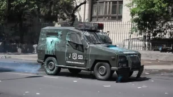 智利学生抗议活动 — 图库视频影像