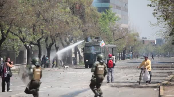 Studentens Protest i Chile — Stockvideo