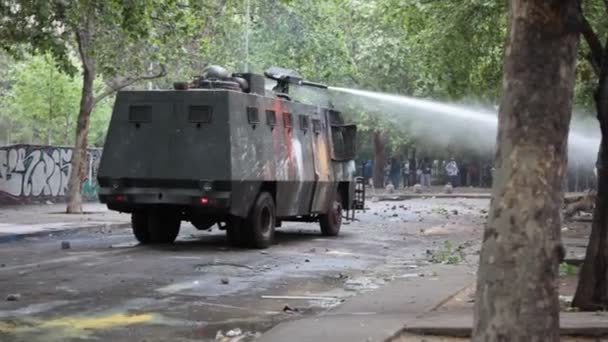 Protesto estudantil no Chile — Vídeo de Stock