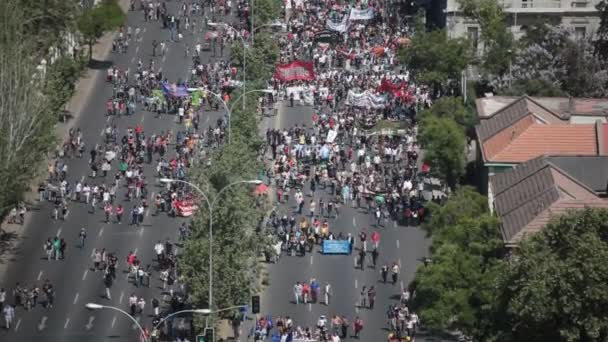 Studentského protestu v Chile — Stock video