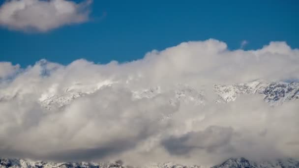 Belgili tanımlık Andes dağ, Timelapse — Stok video