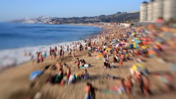 Vina del Mar, объектив Tilt Shift — стоковое видео