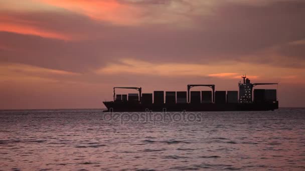 Ships at Dusk, Chile — Stock Video