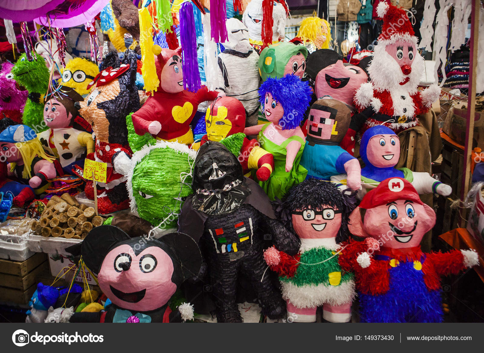 Mexican Pinatas in a Market Stock Editorial Photo © erlucho 149373430