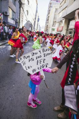 Karnaval sırasında protesto, Valparaiso