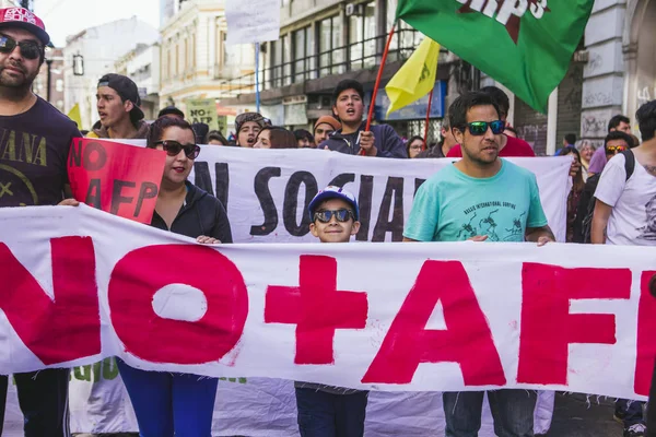 Chile Protest soukromý penzijní systém — Stock fotografie