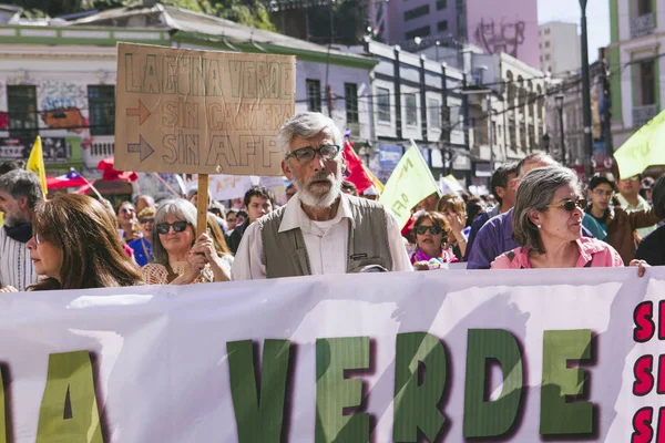 Chile Protest soukromý penzijní systém — Stock fotografie
