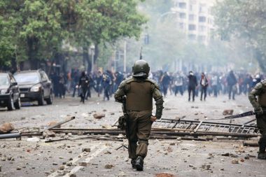 Çevik kuvvet polisi Şili