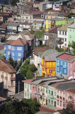 Valparaiso evleri renkli