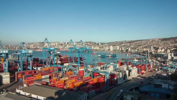 Puerto de Valparaíso, Chile — Vídeo de stock