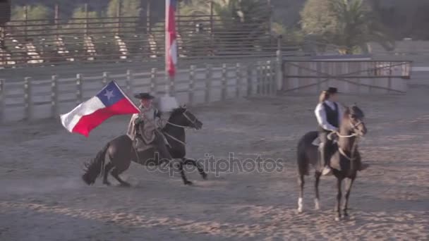 Rodeo i chile — Stockvideo