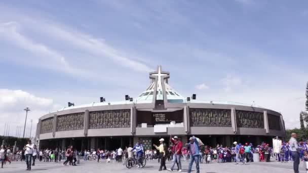 Mexico City Mexiko Února 2018 Staré Moderní Bazilika Naší Marie — Stock video