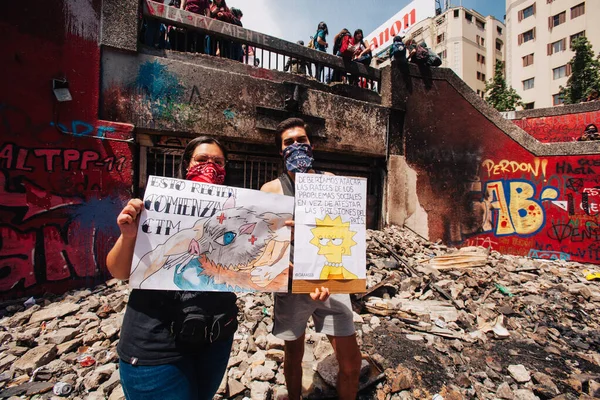 Protesty v Chile — Stock fotografie