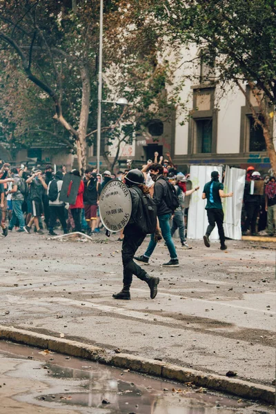 Protestos no chile — Fotografia de Stock