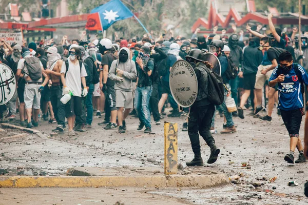 Protestos no chile — Fotografia de Stock