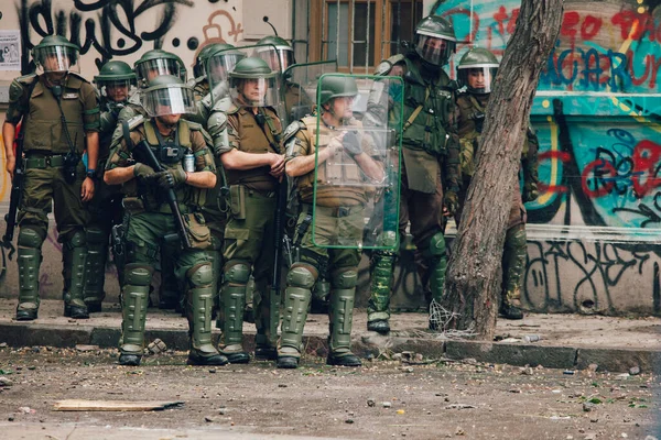 Διαδηλώσεις στη Χιλή Φωτογραφία Αρχείου