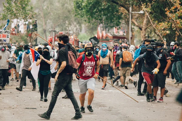 Manifestations au Chili Photo De Stock