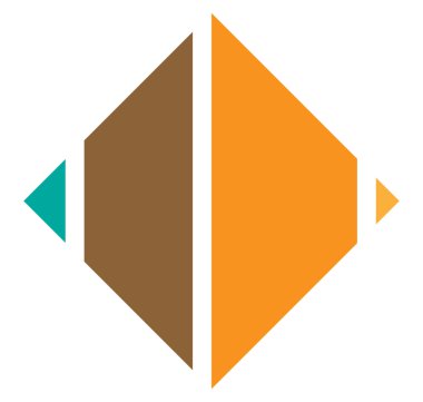 Kesimli kare simgesi, logo  