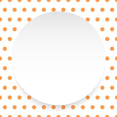 Polka noktalı deseni üzerinde boş daire 