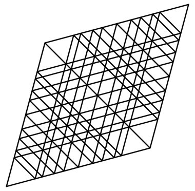 Rhombus geometrik öğesi kılavuz ile 