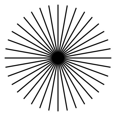 soyut radyal çizgiler sunburst şekli 