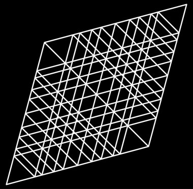Rhombus geometrik öğesi kılavuz ile 