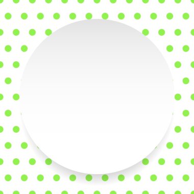 Polka noktalı deseni üzerinde boş daire 