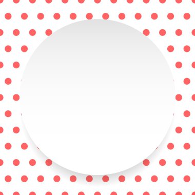 Polka noktalı deseni üzerinde boş daire 