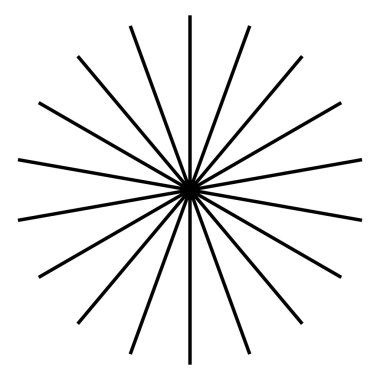 soyut radyal çizgiler sunburst şekli 