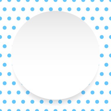 Polka noktalı deseni üzerinde boş daire 