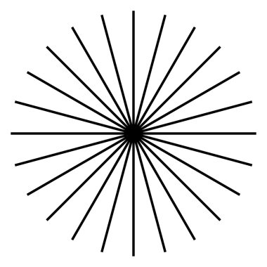 soyut radyal çizgiler sunburst şekli 