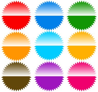 düğme, rozet, etiket şekilleri set