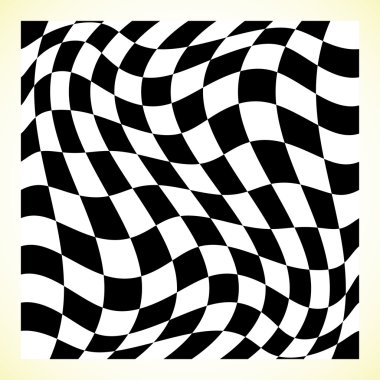 Checkered patternwith distortion clipart