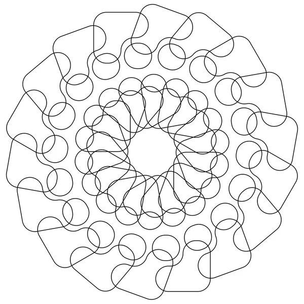 丸みを帯びた形状を持つ同心円の要素. — ストックベクタ
