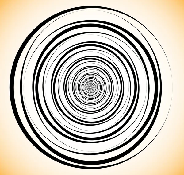 Cercles concentriques abstraits spirale . — Image vectorielle