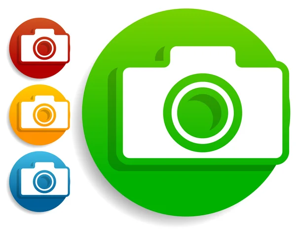Conjunto de ícones de câmera de foto — Vetor de Stock