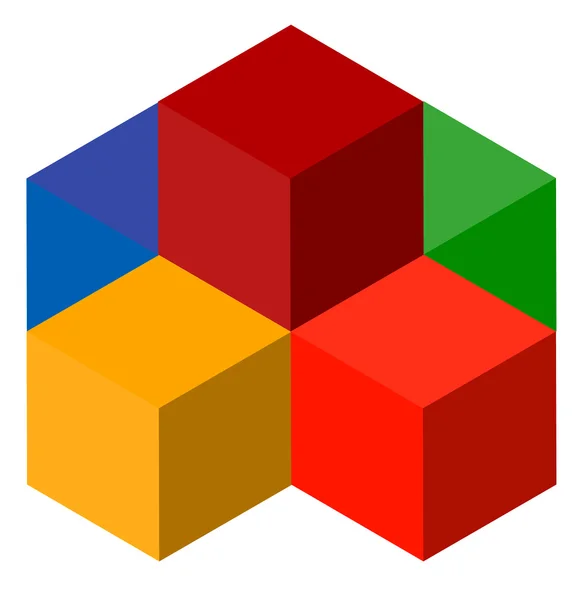 Icône logo Cube pile . — Image vectorielle